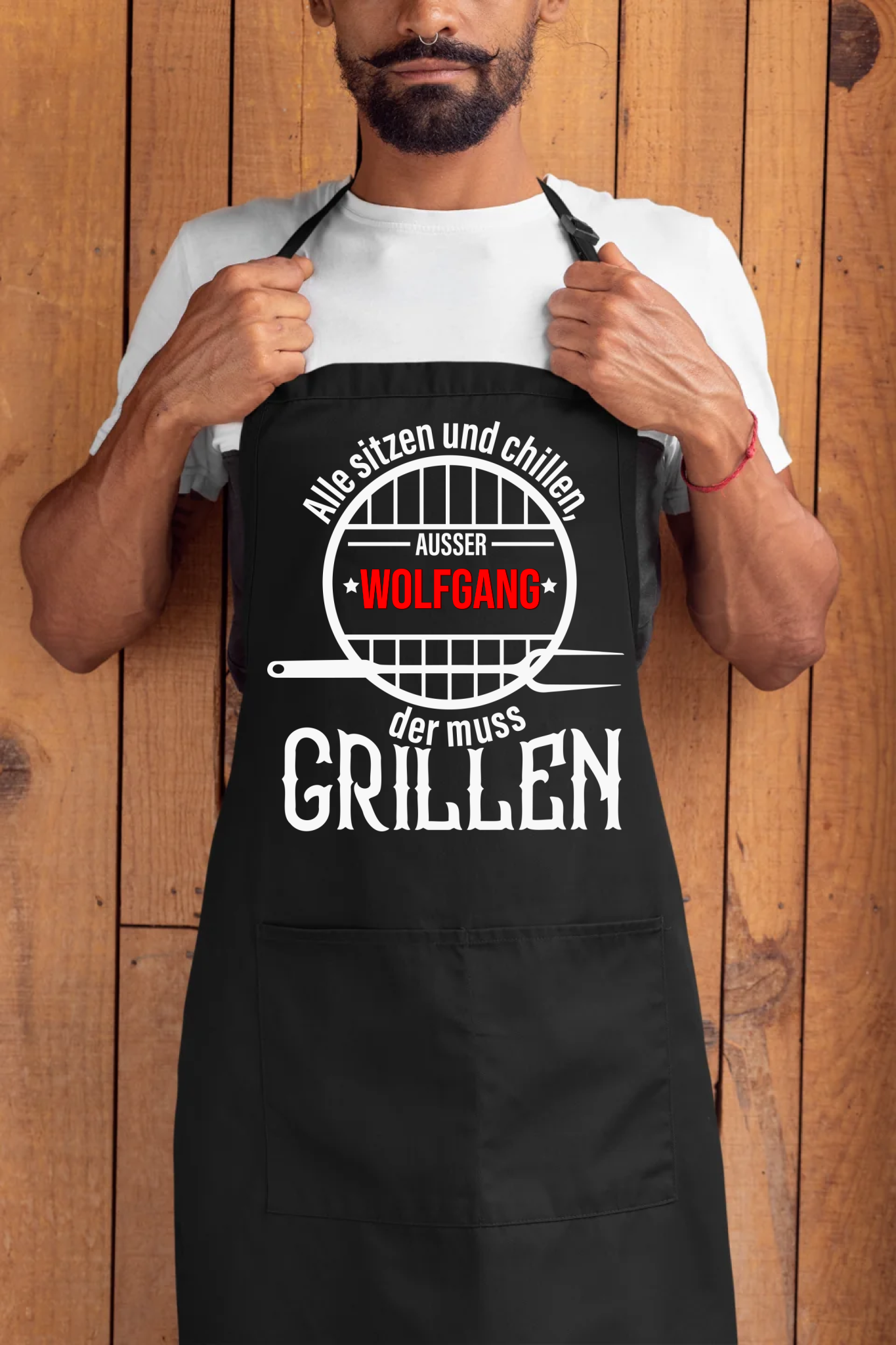 Der muss grillen... - Grillschürze