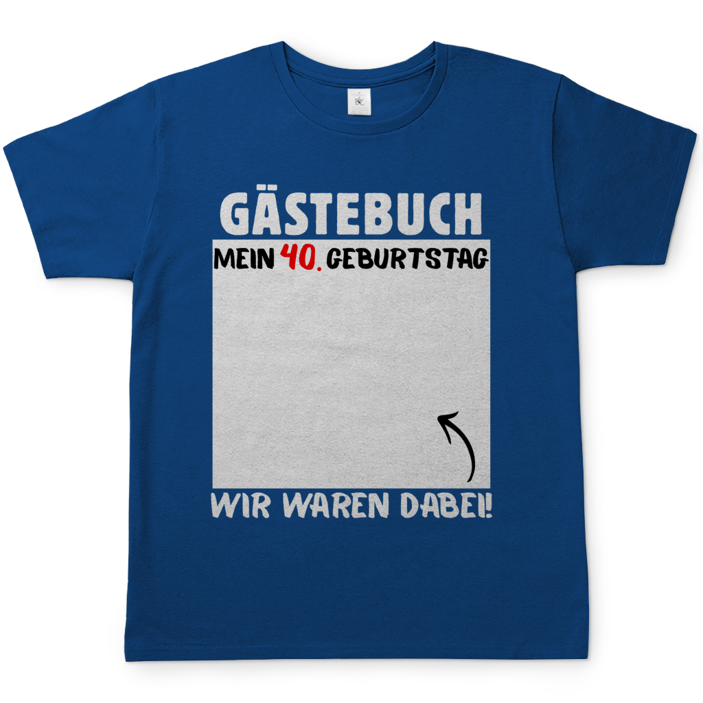 Personalisierbares Gästebuch – Shirt Unisex